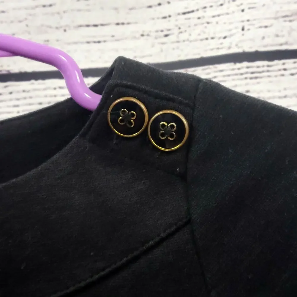 Baby Gap Black Dress with Buttons and Bell Sleeves‎ Size 3T